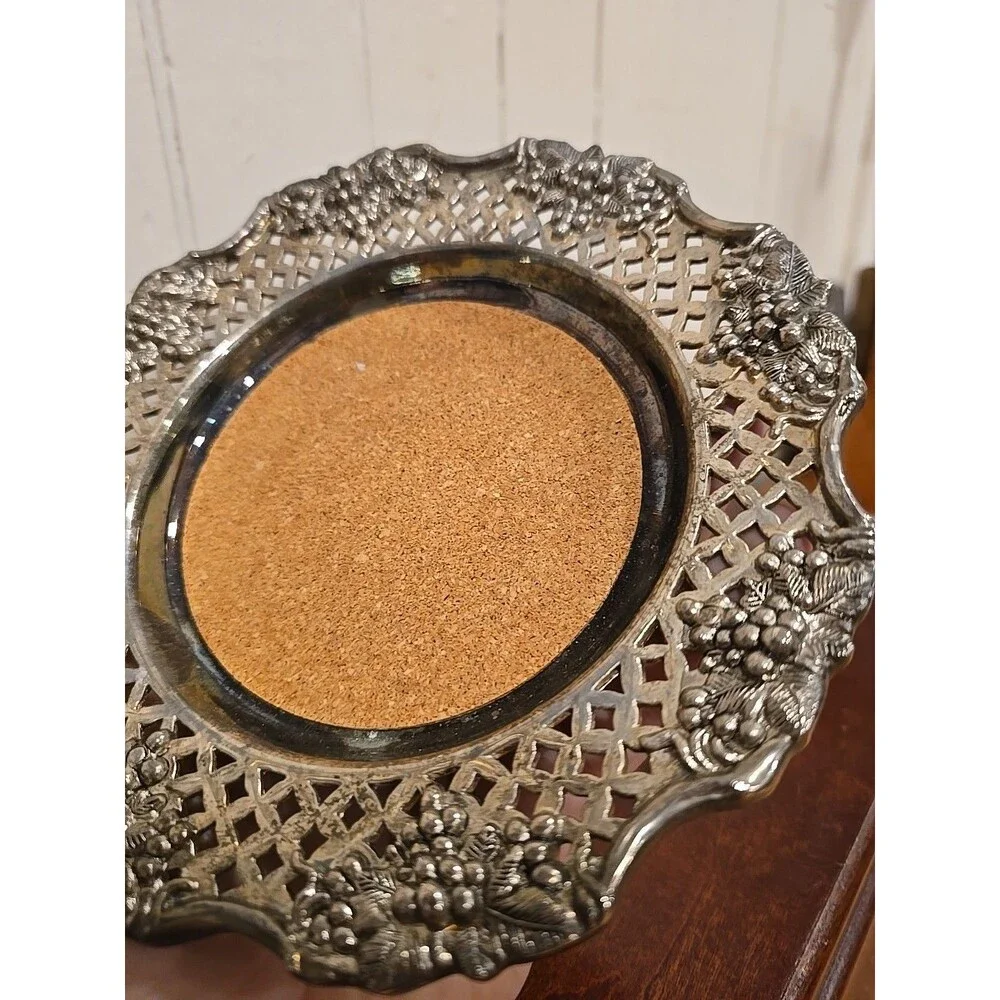 Vintage Silver Plated Wine Bottle Coaster By Godinger Silver Co.